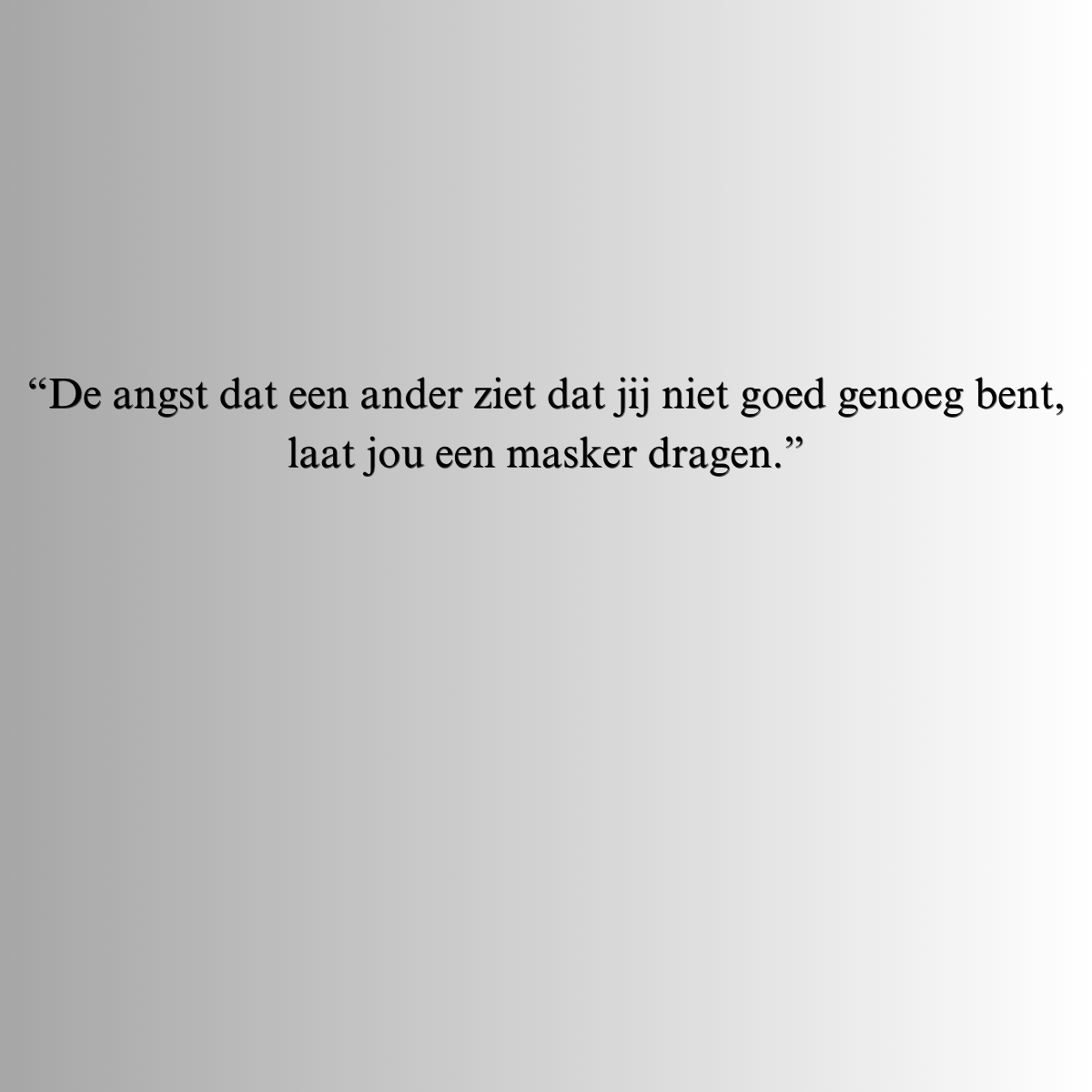 Als maskers de regie overnemen